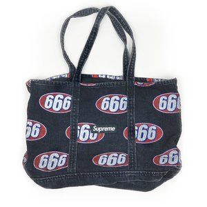 Supreme SS17 666 Denim Tote Black